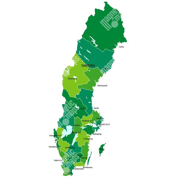 Magnetick Mapa V Dska Ilustrovan Zelen